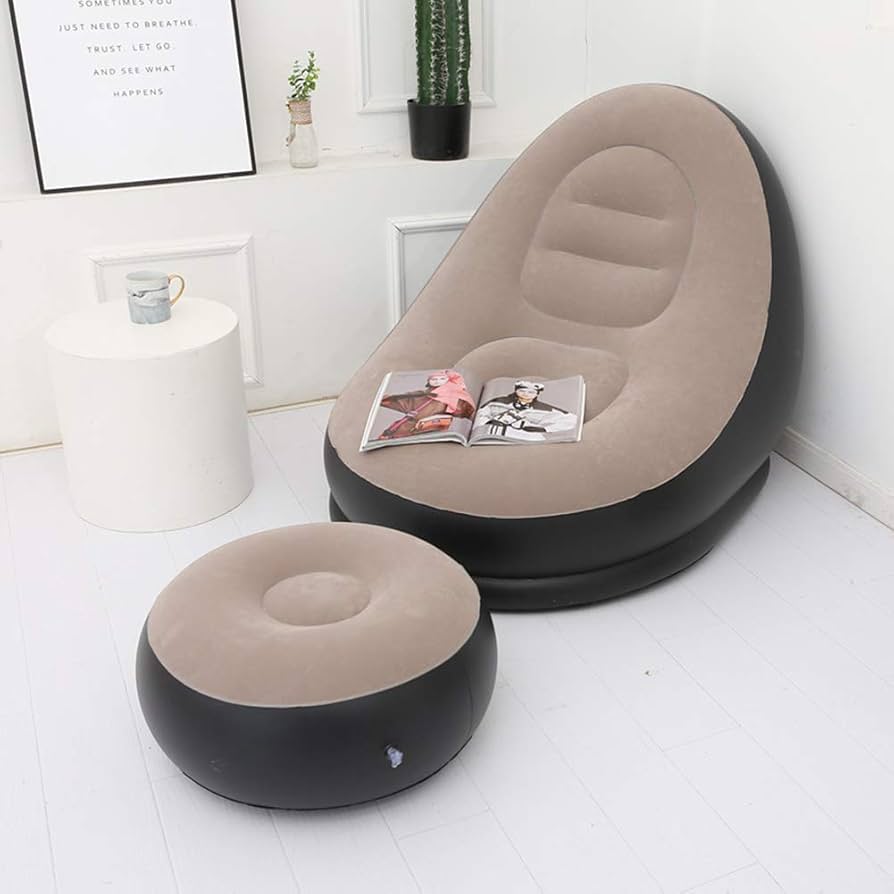 Inflatable Sofa with Footrest– Perfect for Home and Travel