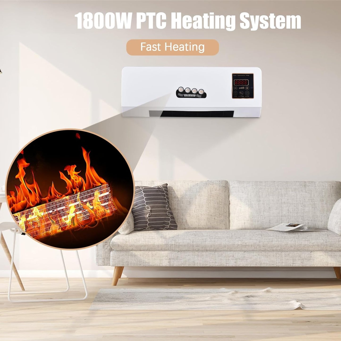 Air Conditioner Electric Heater for Cold Seasons