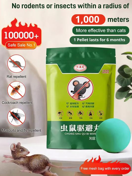 Rodent and insect repellent sphere Pest control pills