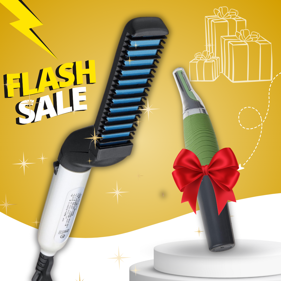 Beard Straightener + Free Gift