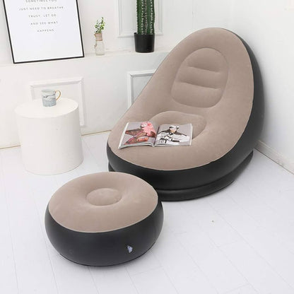 Inflatable Sofa with Footrest– Perfect for Home and Travel