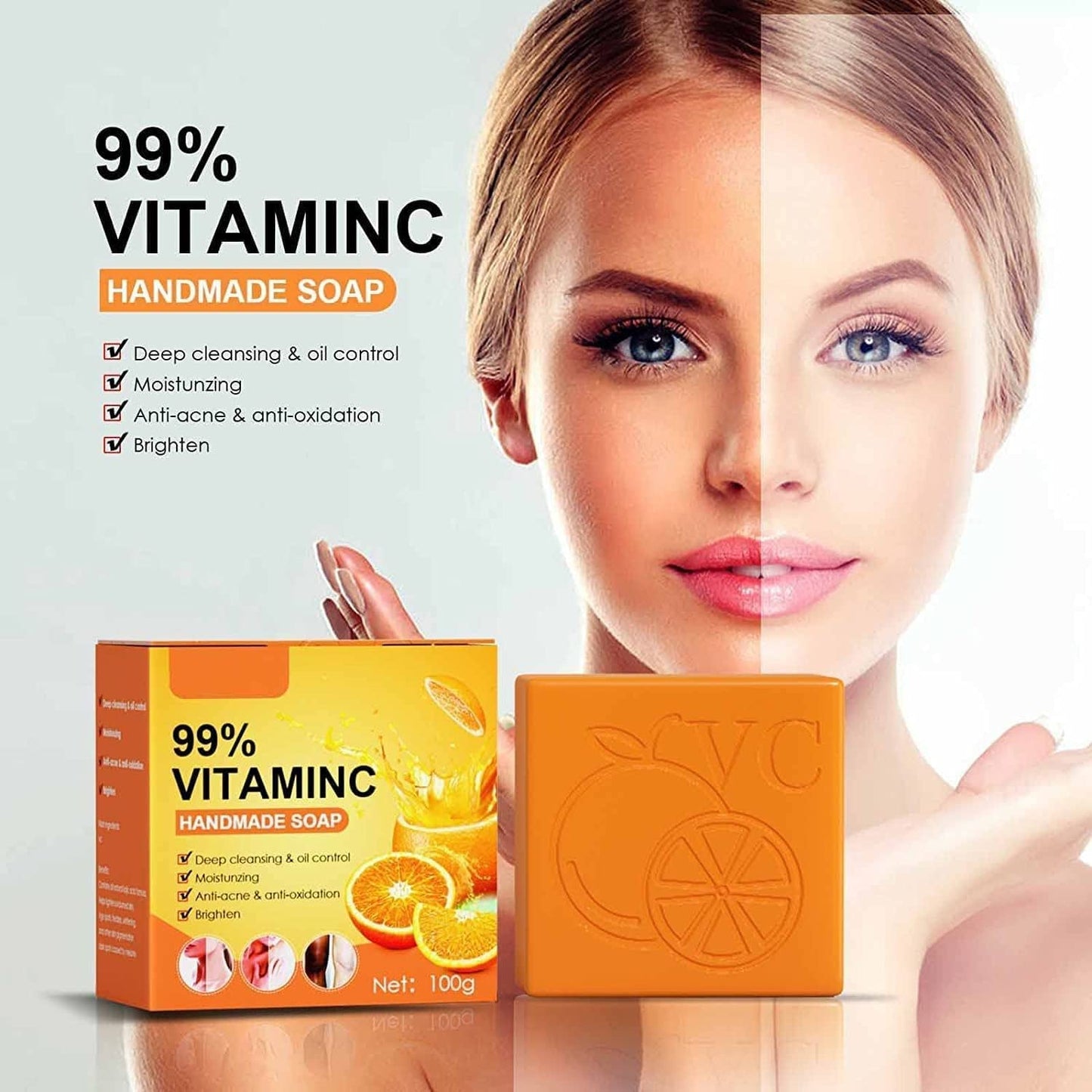 JAYSUING 99% Vitamin C Soap