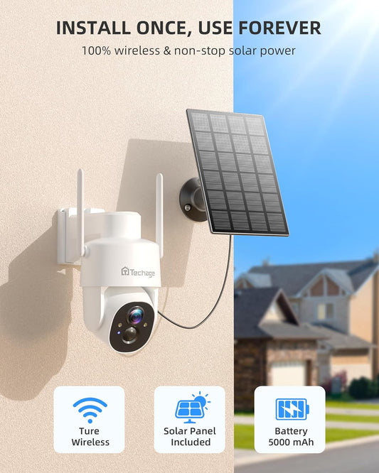 Solar 2K 360° WiFi Outdoor Security Camera