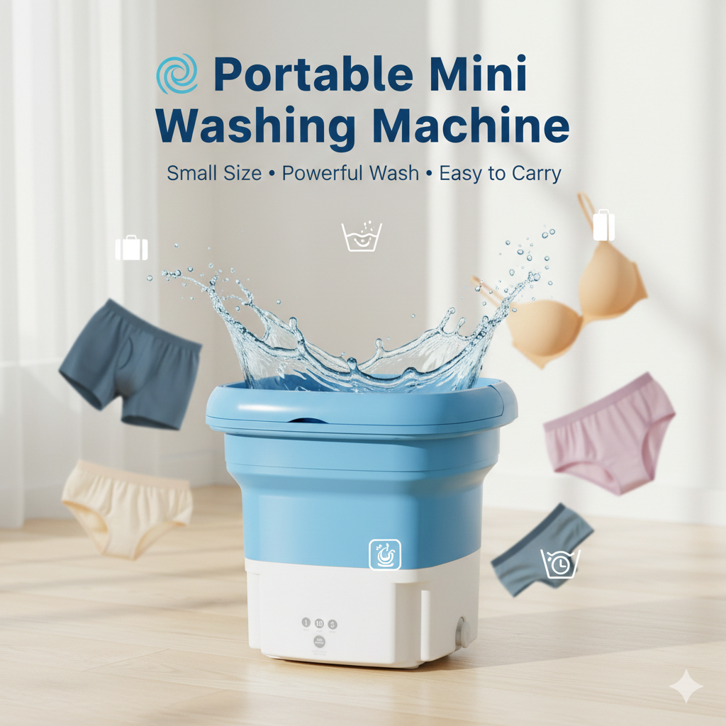 Electric Portable Mini Washing Machine with Dryer